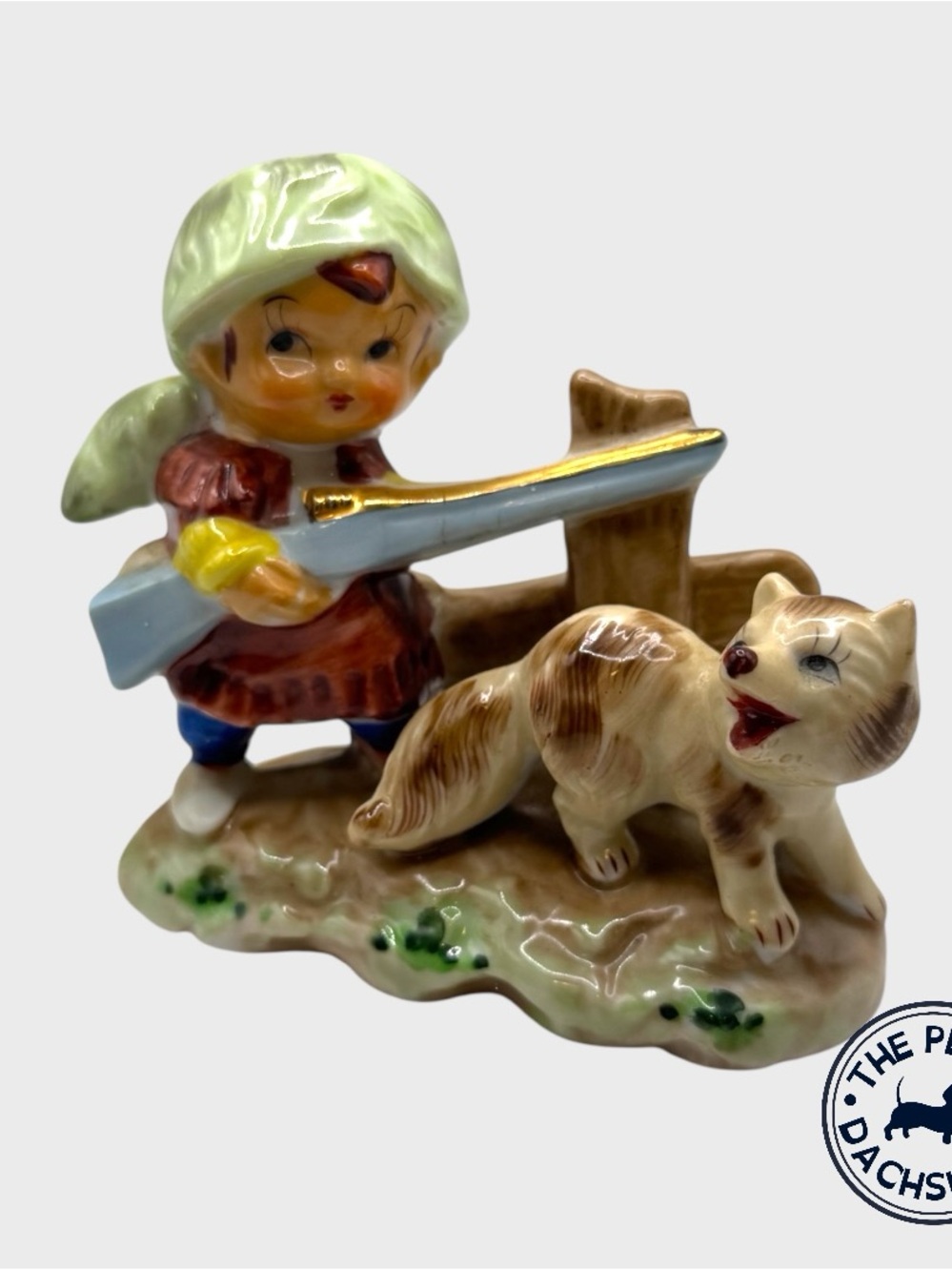 Vintage Daniel Boone with Dog Figurine